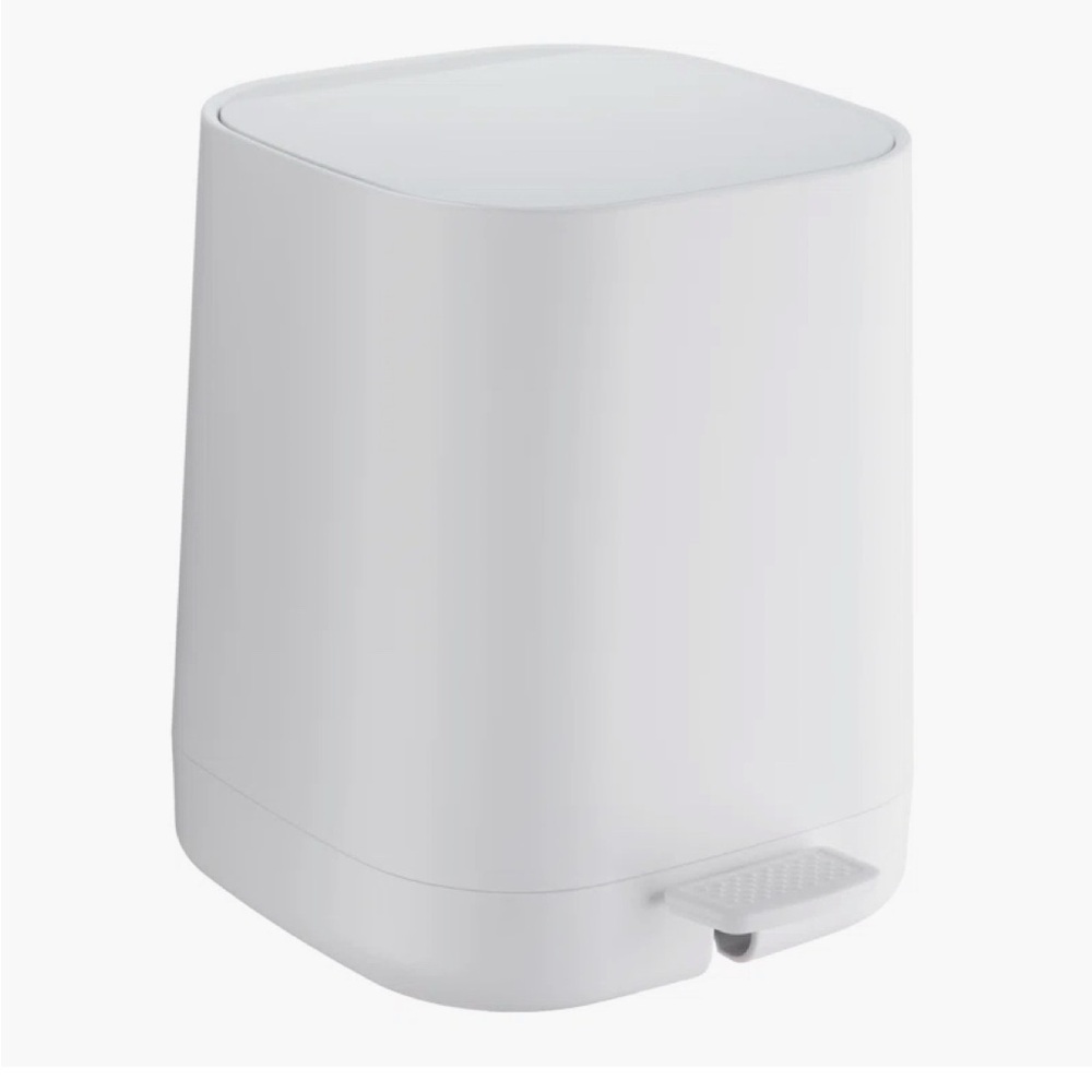 White Step Trash Can